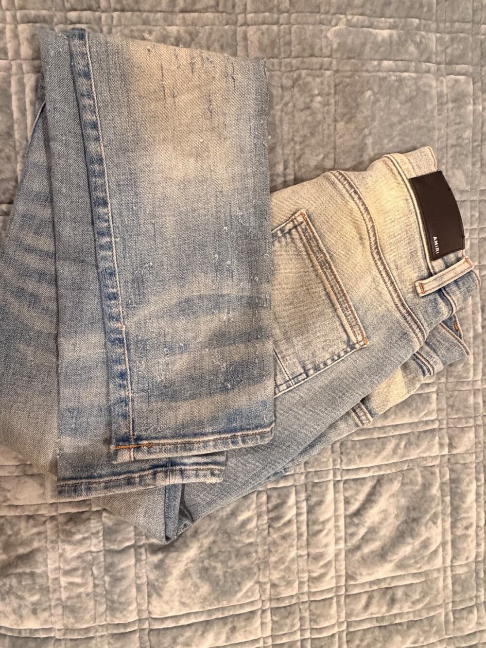 Amiri Designer Jeans Men Skinny Blue Distressed - Size 31 - Never worn